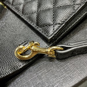 Ysl Envelope matelassé leather clutch 21x16cm 