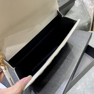 Ysl Envelope matelassé leather clutch 21x16cm 