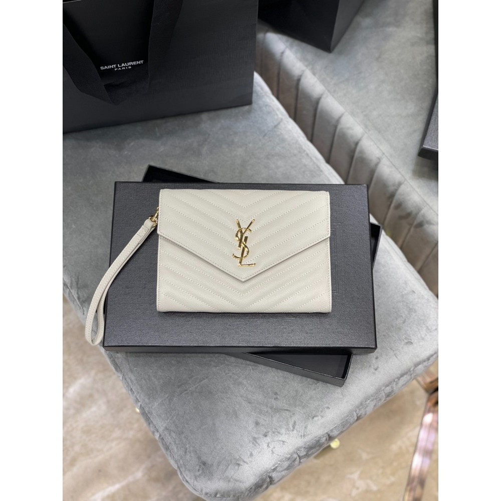 Ysl cassandre matelassé leather clutch 21x16cm Bags