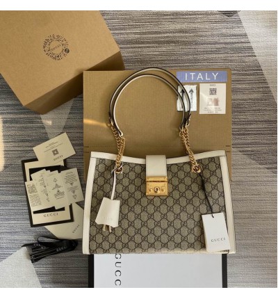 GG Supreme Padlock Medium Shoulder Bag 479197 35x23x14cm