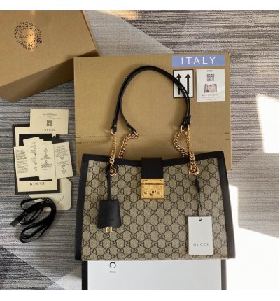 GG Supreme Padlock Medium Shoulder Bag 479197 35x23x14cm