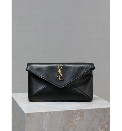 Ysl CASSANDRE small envelope pouch in lambskin 21.4×14×4cm
