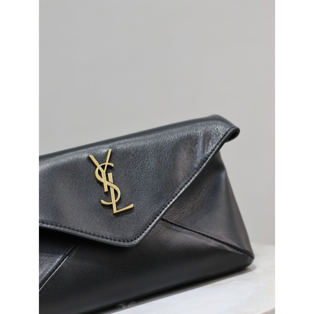 Ysl CASSANDRE small envelope pouch in lambskin 21.4×14×4cm Bags