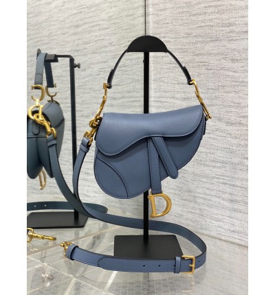 Dior saddle bag mini size 19 x 15 x 6 cm grained calfskin