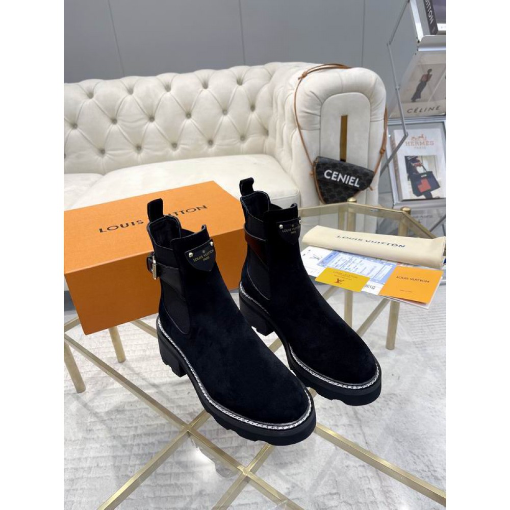 LV Beaubourg Ankle Boot suede leather 100% 35-42 