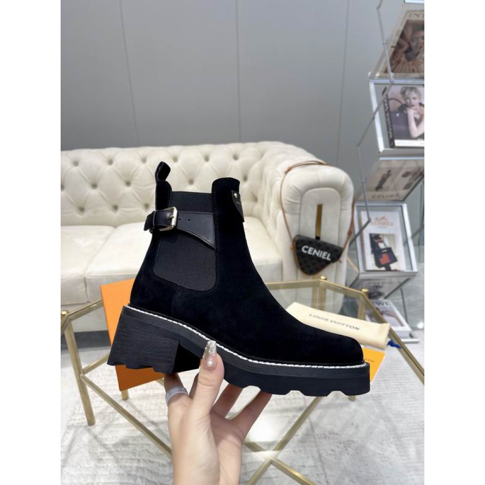 LV Beaubourg Ankle Boot suede leather 100% 35-42 