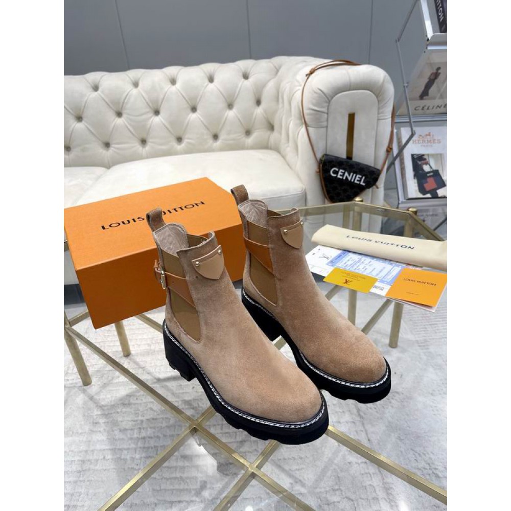 LV Beaubourg Ankle Boot suede leather 100% 35-42 