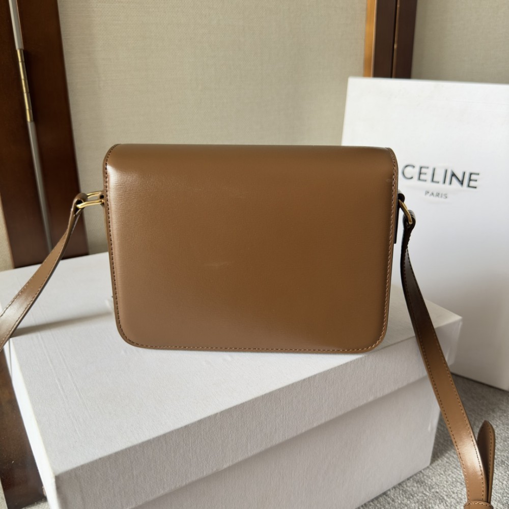 Celine triomphe bag in shiny calfskin leather 18.5x14x5cm Bags