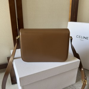 Celine triomphe bag in shiny calfskin leather 22.5x16.5x7.5cm Bags