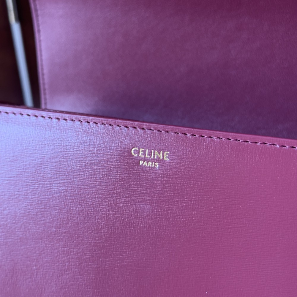 Celine triomphe bag in shiny calfskin leather 22.5x16.5x7.5cm Bags