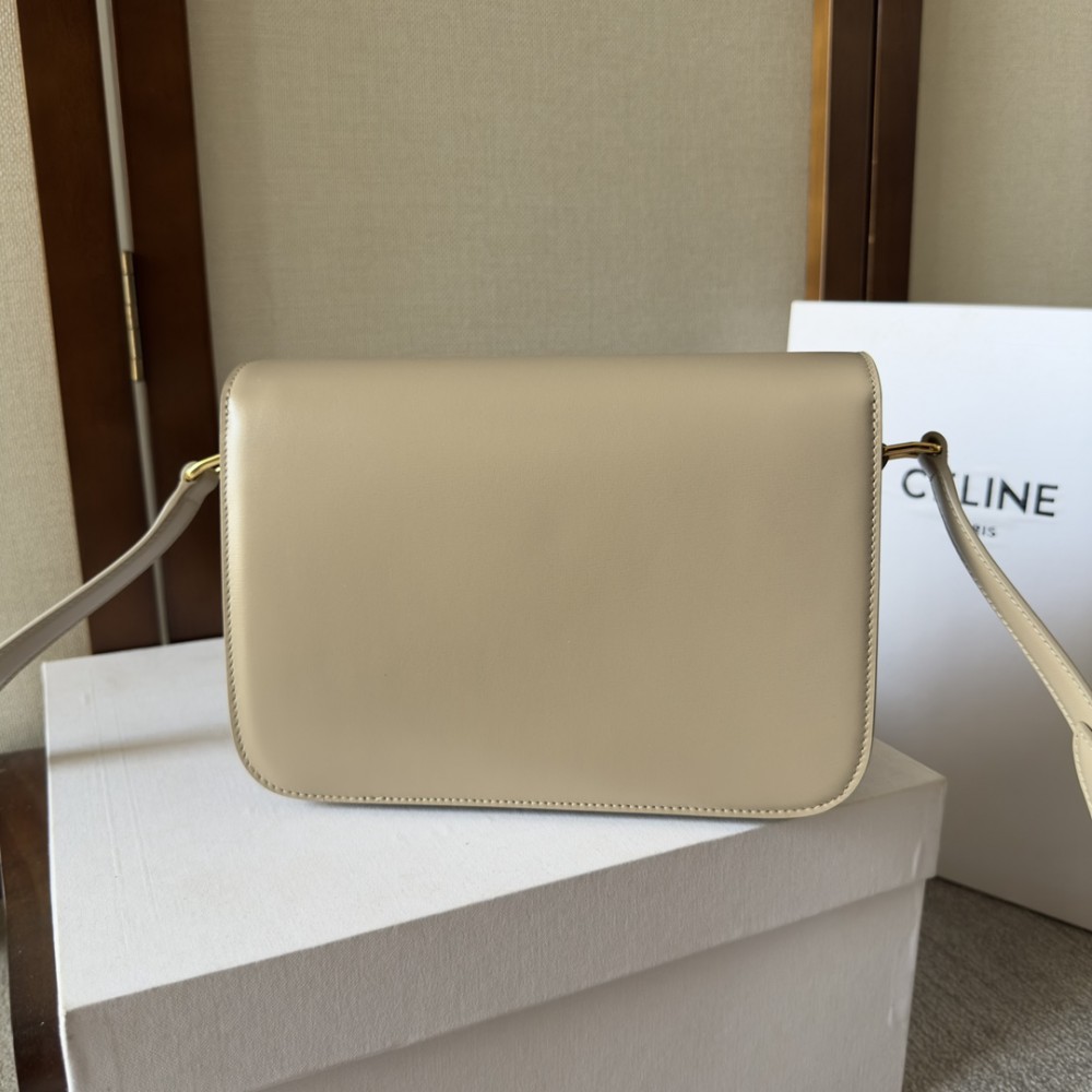Celine triomphe bag in shiny calfskin leather 22.5x16.5x7.5cm Bags