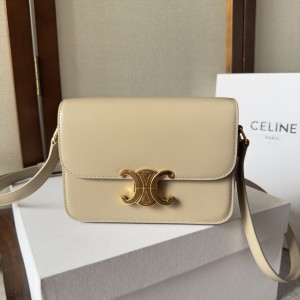Celine triomphe bag in shiny calfskin leather 18.5x14x5cm Bags