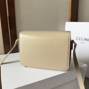 Celine triomphe bag in shiny calfskin leather 18.5x14x5cm Bags