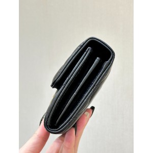 Chanel flap wallet leather 100% 19.5×10×3cm Accesories