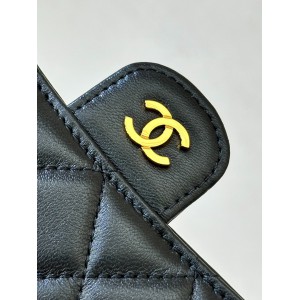 Chanel flap wallet leather 100% 19.5×10×3cm Accesories