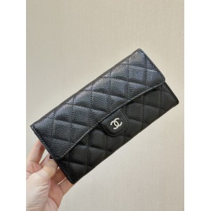 Chanel flap wallet leather 100% 19.5×10×3cm Accesories