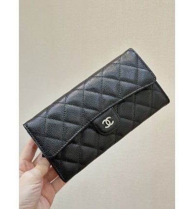 Chanel flap wallet leather 100% 19.5×10×3cm