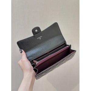 Chanel flap wallet leather 100% 19.5×10×3cm Accesories