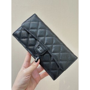 Chanel flap wallet leather 100% 19.5×10×3cm Accesories