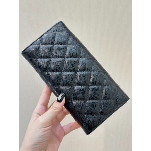 Chanel flap wallet leather 100% 19.5×10×3cm Accesories
