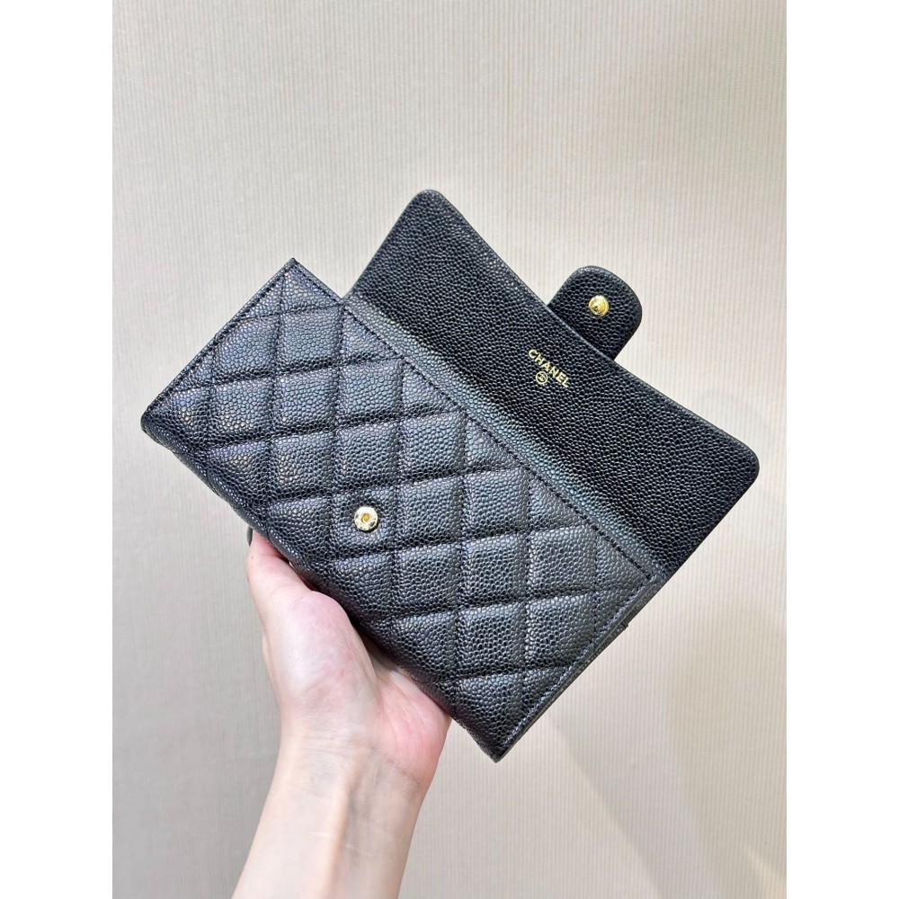 Chanel flap wallet leather 100% 19.5×10×3cm Accesories