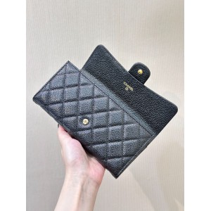 Chanel flap wallet leather 100% 19.5×10×3cm Accesories