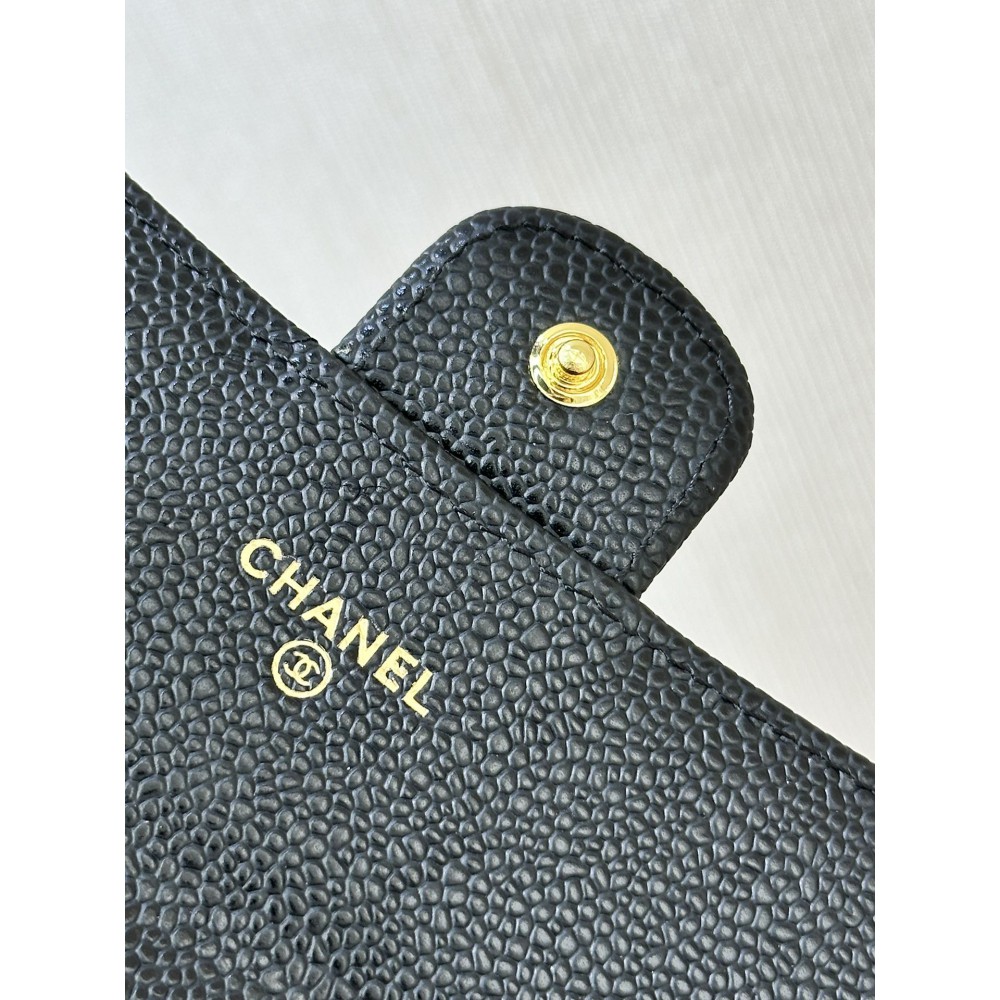 Chanel flap wallet leather 100% 19.5×10×3cm Accesories