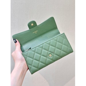Chanel flap wallet leather 100% 19.5×10×3cm Accesories