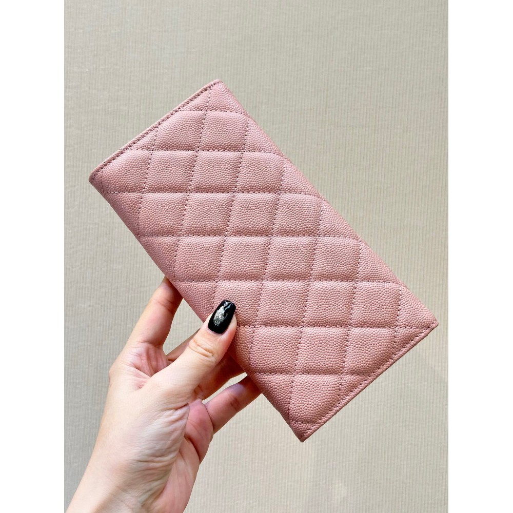 Chanel flap wallet leather 100% 19.5×10×3cm Accesories