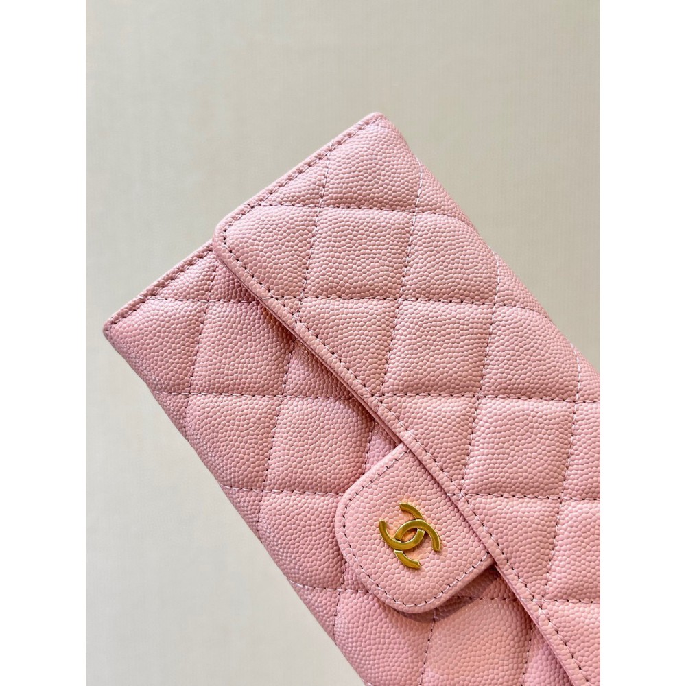 Chanel flap wallet leather 100% 19.5×10×3cm Accesories