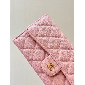 Chanel flap wallet leather 100% 19.5×10×3cm Accesories