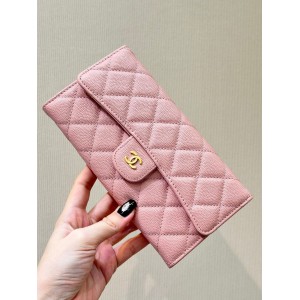 Chanel flap wallet leather 100% 19.5×10×3cm Accesories