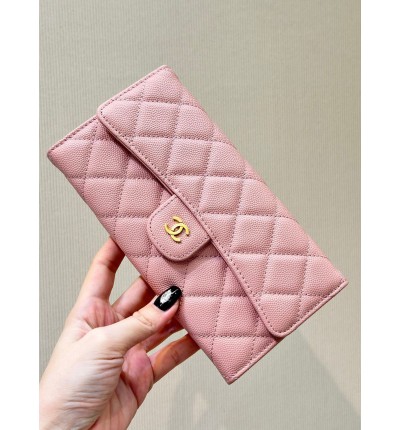 Chanel flap wallet leather 100% 19.5×10×3cm