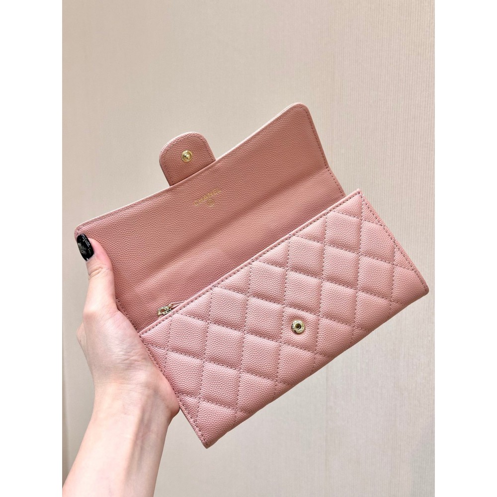 Chanel flap wallet leather 100% 19.5×10×3cm Accesories