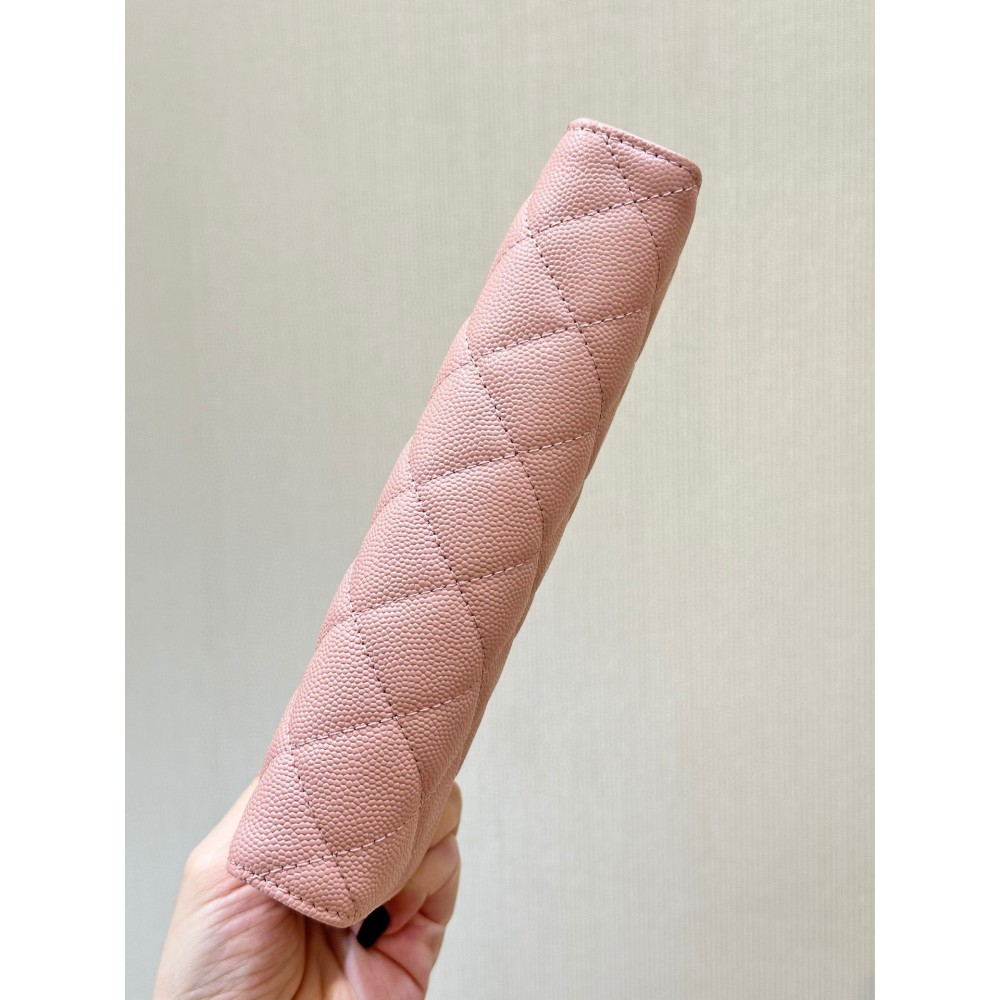 Chanel flap wallet leather 100% 19.5×10×3cm Accesories