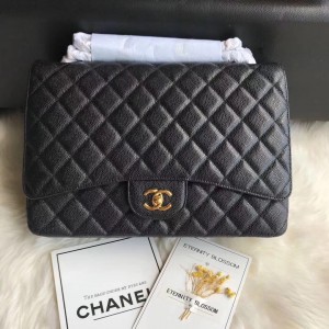 Chanel flap bag maxi 34 x 24 x 12 cm real leather 100% Bags