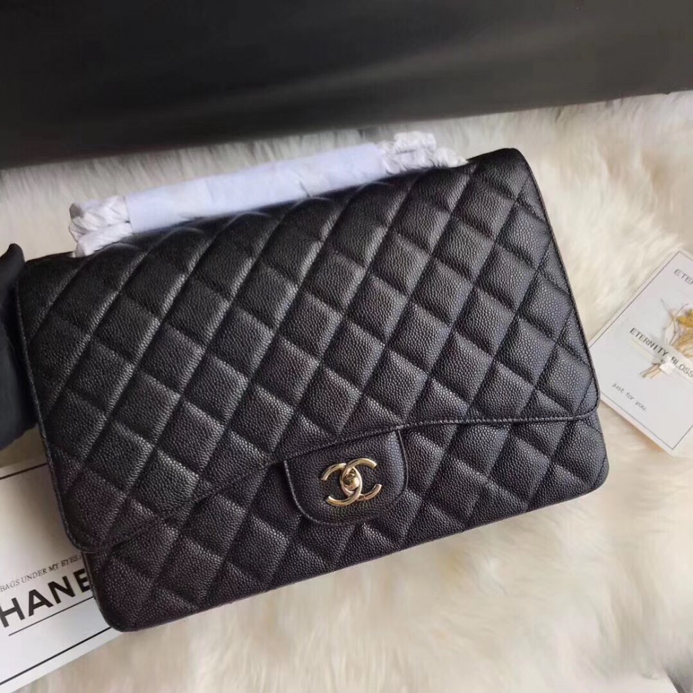 Chanel flap bag maxi 34 x 24 x 12 cm real leather 100% Bags
