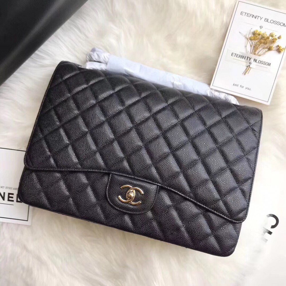 Chanel flap bag maxi 34 x 24 x 12 cm real leather 100% Bags