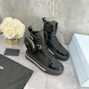 Prada nylon and leather high cut shoes 35-42 