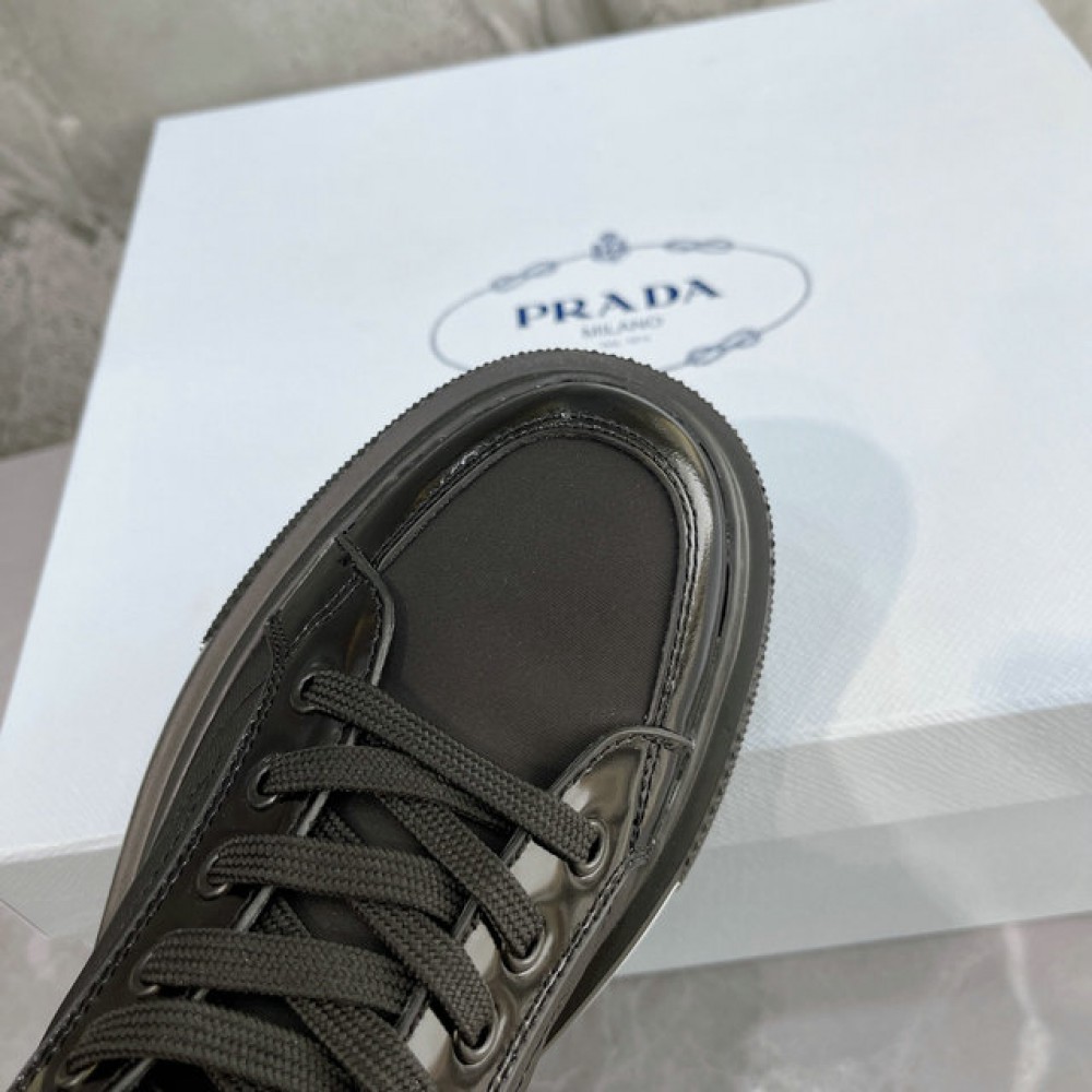 Prada nylon and leather high cut shoes 35-42 