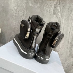 Prada nylon and leather high cut shoes 35-42 