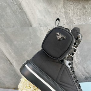 Prada nylon and leather high cut shoes 35-42 