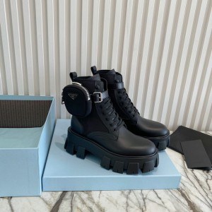 Prada monolith brushed leather boots 35-45 Shoes