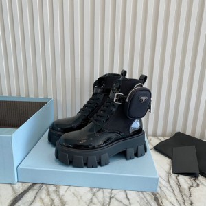 Prada monolith patent leather boots 35-45 Shoes