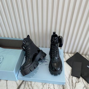 Prada monolith patent leather boots 35-45 Shoes
