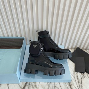 Prada monolith patent leather boots 35-45 Shoes