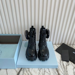 Prada monolith patent leather boots 35-45 Shoes