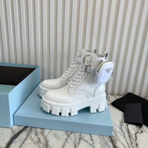 Prada monolith brushed leather boots 35-45 Shoes