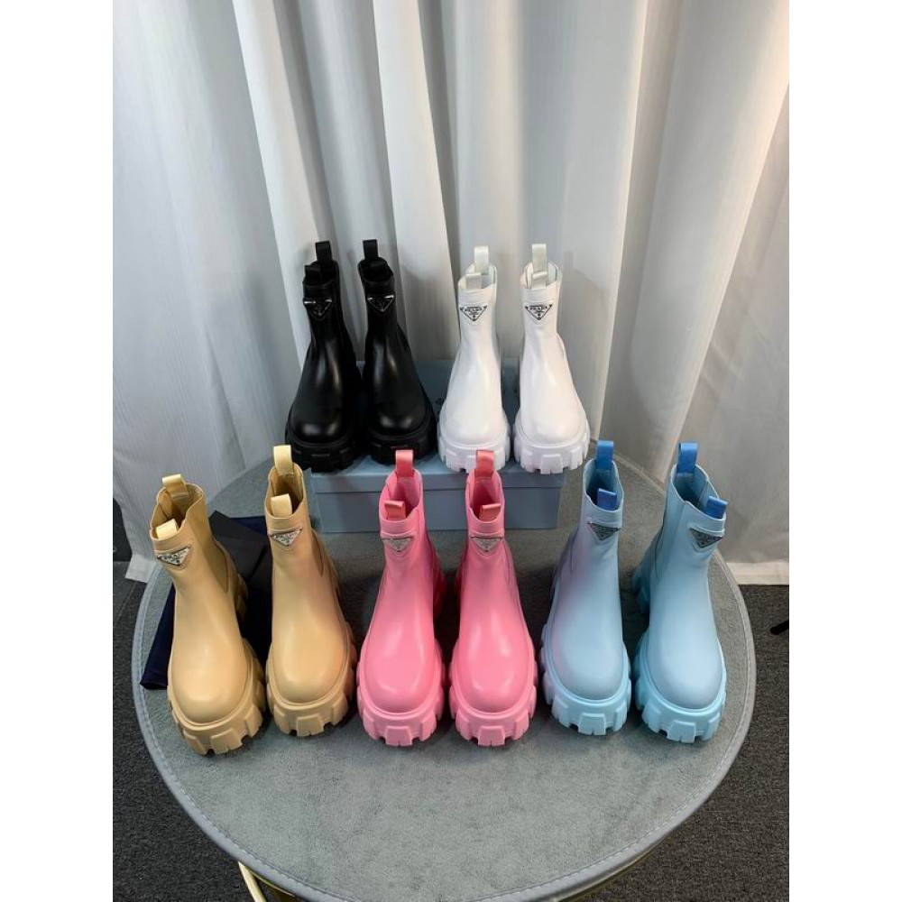 Prada monolith brushed leather boots 35-42 Shoes