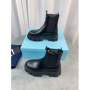 Prada monolith brushed leather boots 35-42 Shoes